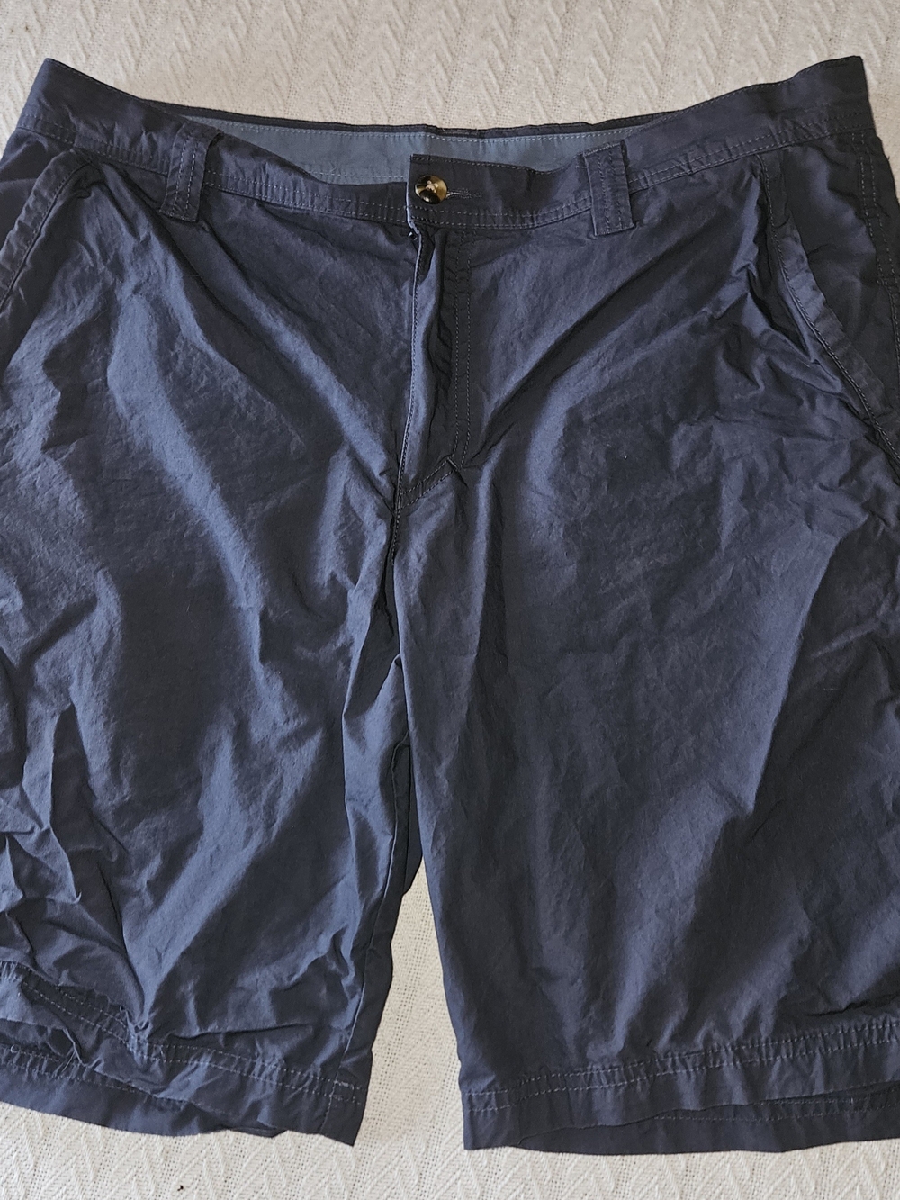Columbia Navy Flat-Front Performance Shorts